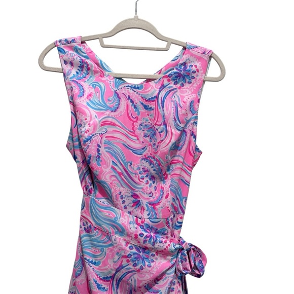 Lilly Pulitzer Joselyn Faux Wrap Dress Prosecco Pink Don’t Be Jelly Resort Sz 12 - Picture 3 of 15